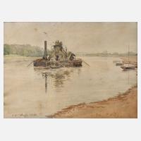 Flussbagger auf dem Fluss111