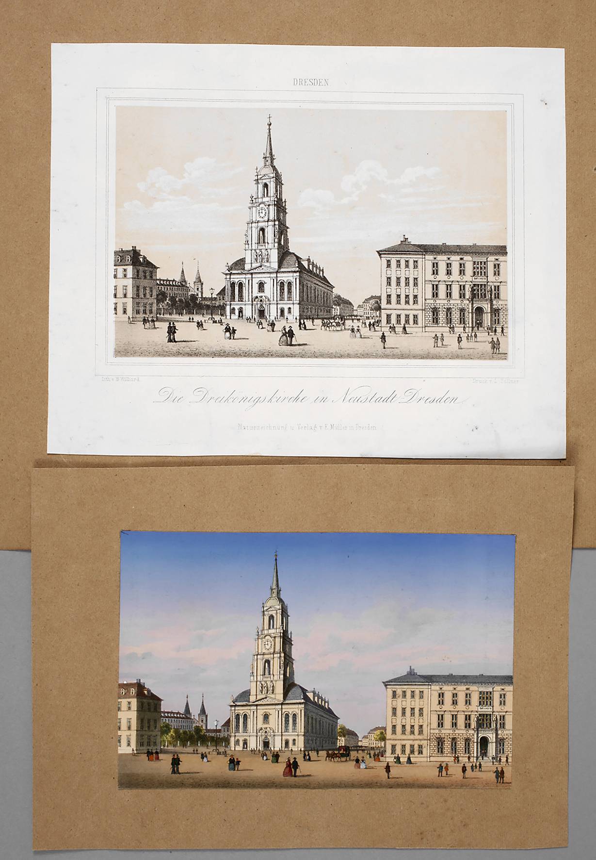 Paar Ansichten Dreikönigskirche in Dresden