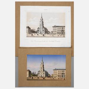 Paar Ansichten Dreikönigskirche in Dresden