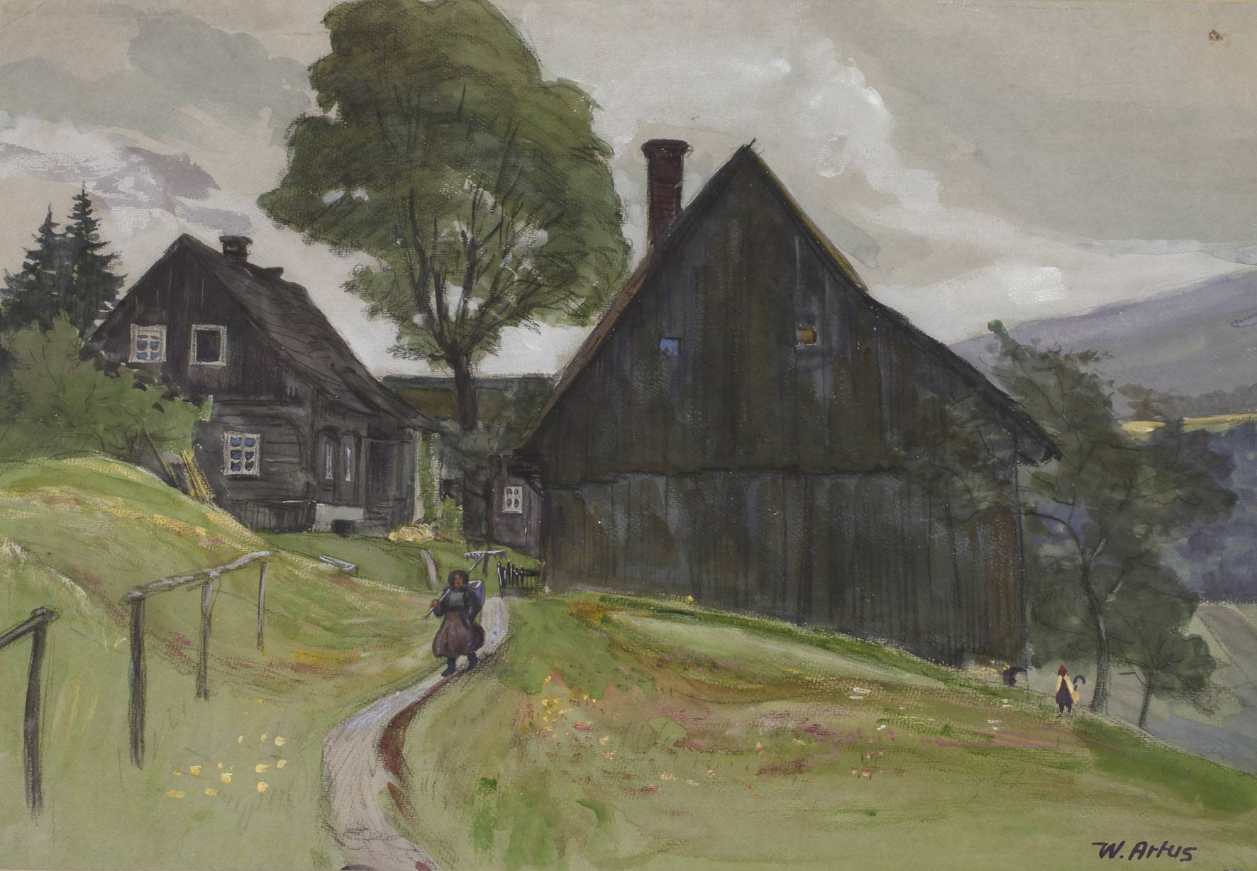 Walter Artus, Bauernhof im Gebirge