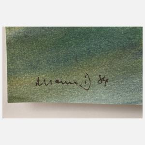 Albert Hennig, Landschaft mit Windmühle