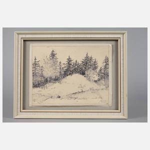 Adolf Sachs, Haus hinter Bäumen