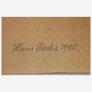 Hans Sachs, Selbstportrait