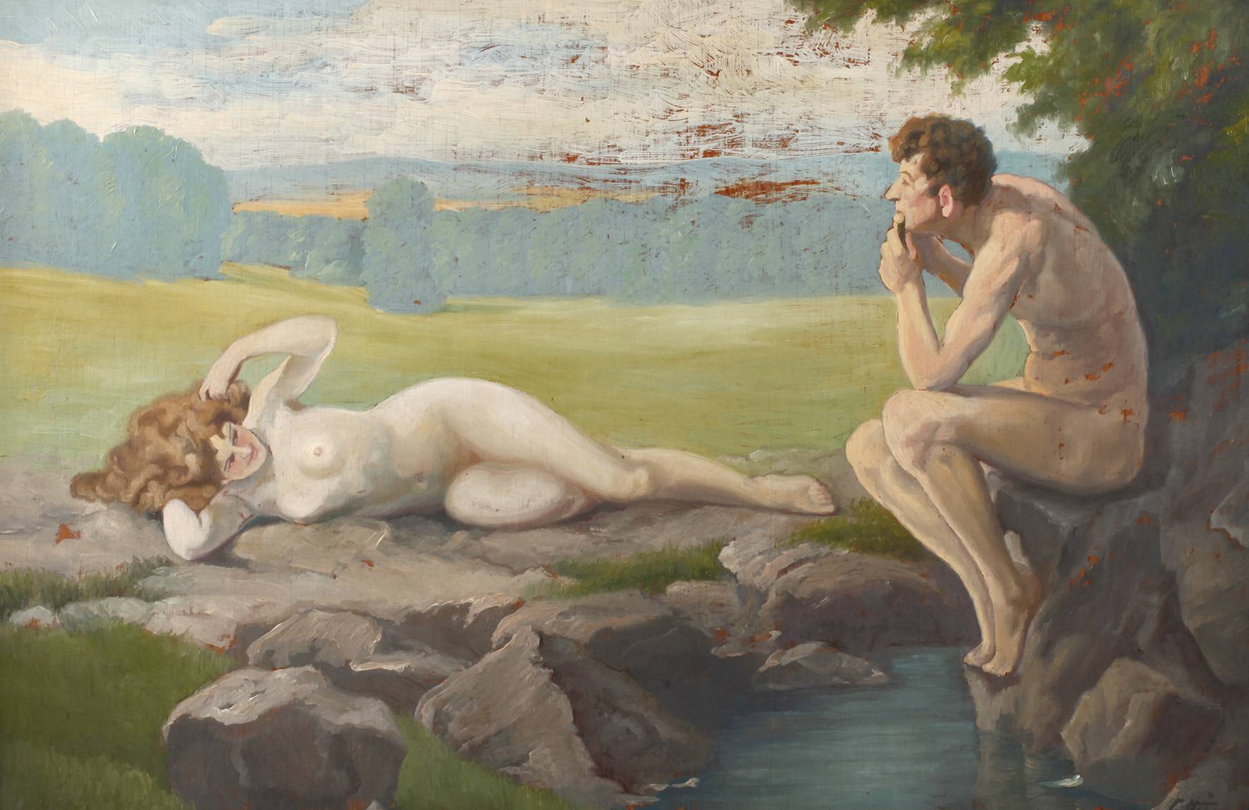 Georg Hirmsch, Akte in Sommerlandschaft