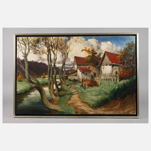 Hans Holzmüller, Gehöft am Bach