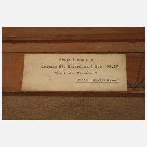Prof. Fritz Kempe, ”Kurische Fischer”