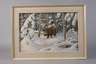 Friedrich Reimann, Wildschwein in Winterlandschaft
