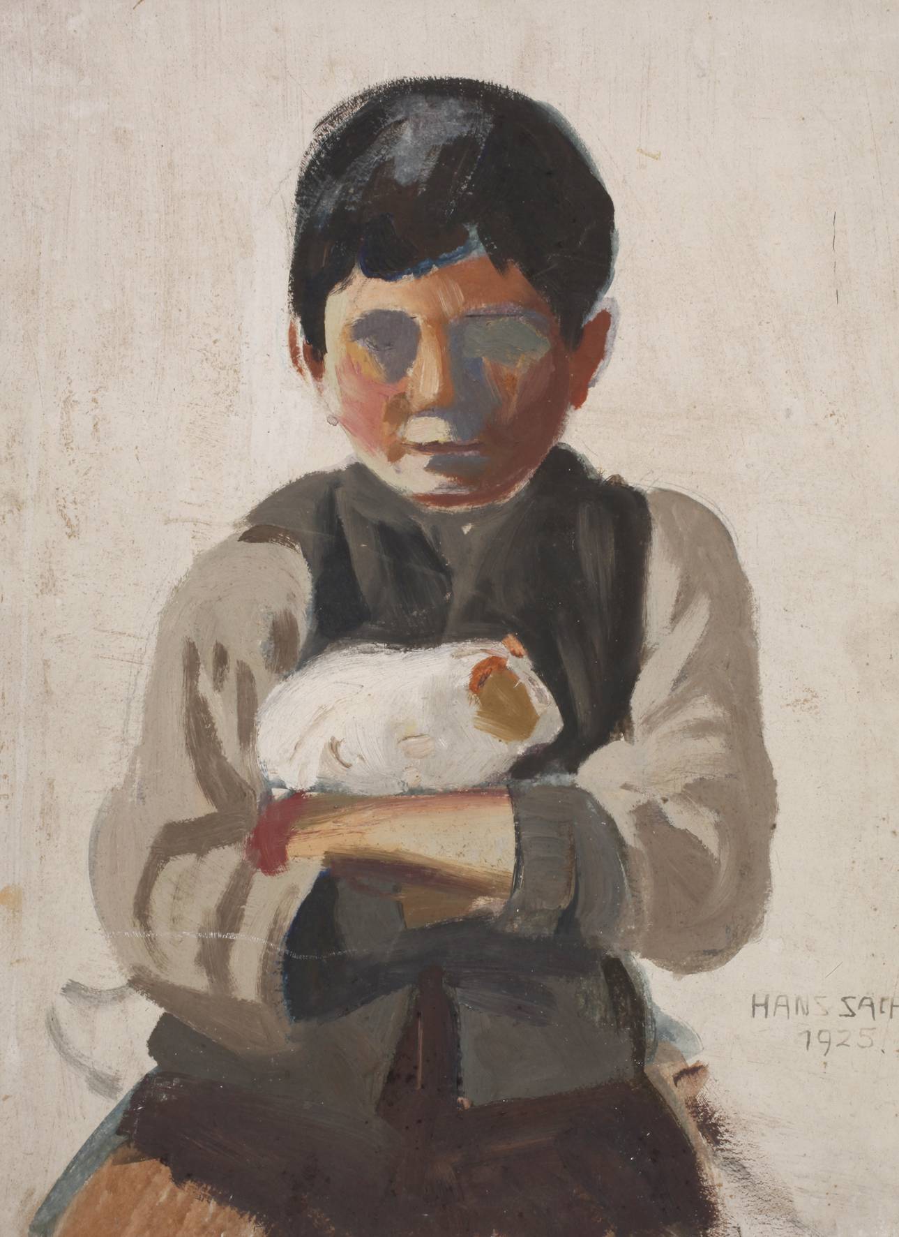 Hans Sachs, Kind mit Meerschweinchen