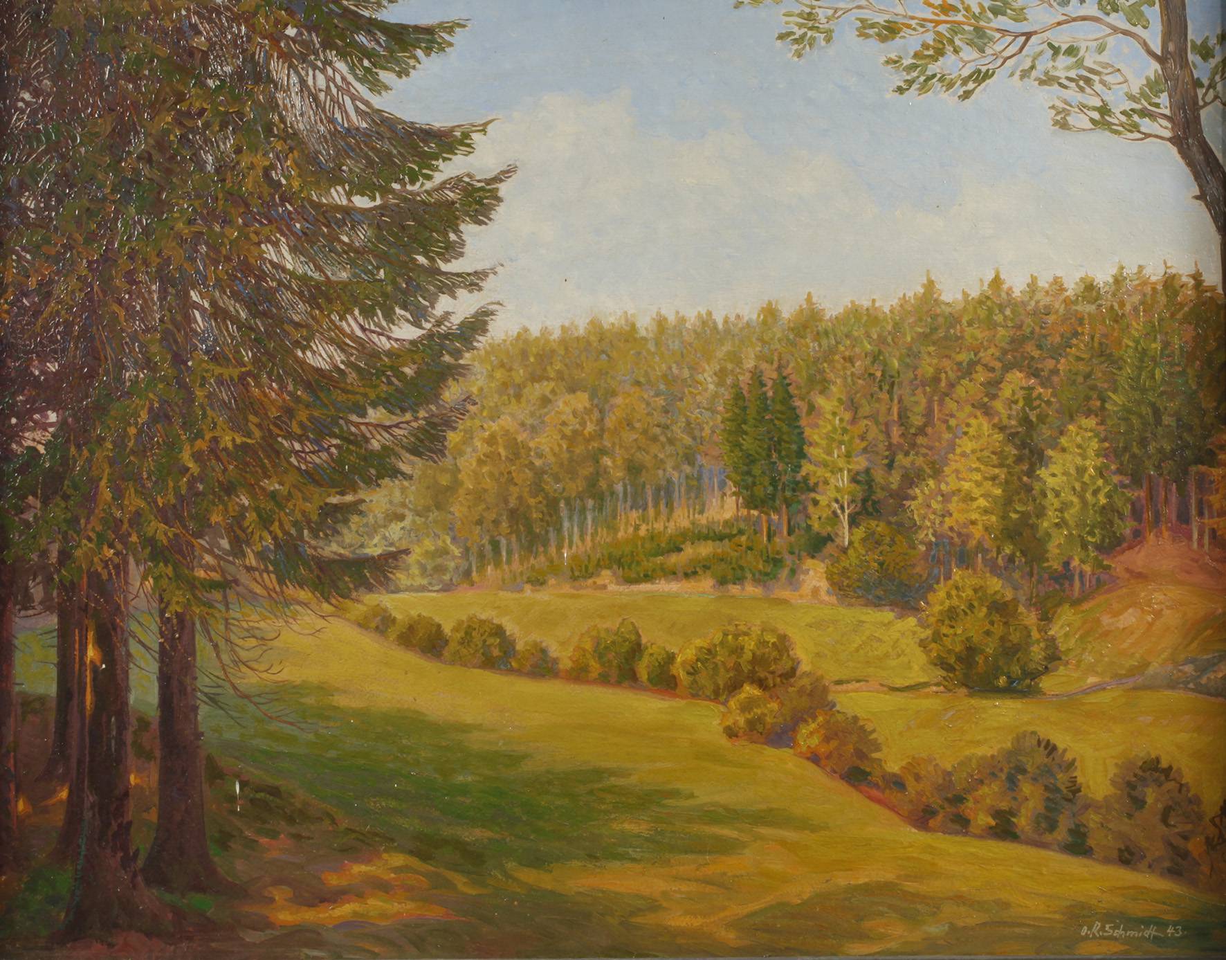 Otto Robert Schmidt, ”Sommerliche Waldlichtung”