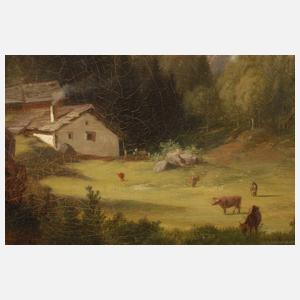 Fürchtegott Thessel, Einsames Gehöft in den Alpen