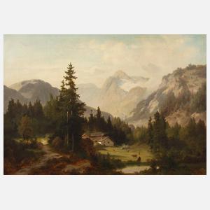 Fürchtegott Thessel, Einsames Gehöft in den Alpen