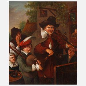 Spielmann mit musizierenden Kindern