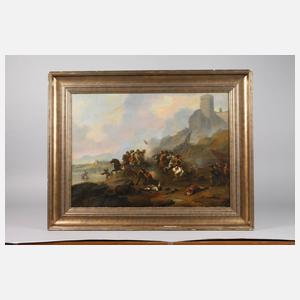 Barocke Schlachtenszene um 1720
