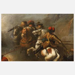 Barocke Schlachtenszene um 1720