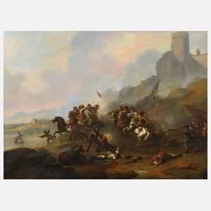 Barocke Schlachtenszene um 1720