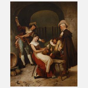 J. Arlet, Weinkellerszene