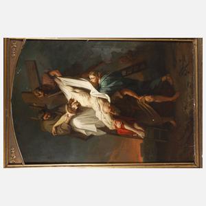 Anders Monsen Askevold, Kreuzabnahme nach Lazerges