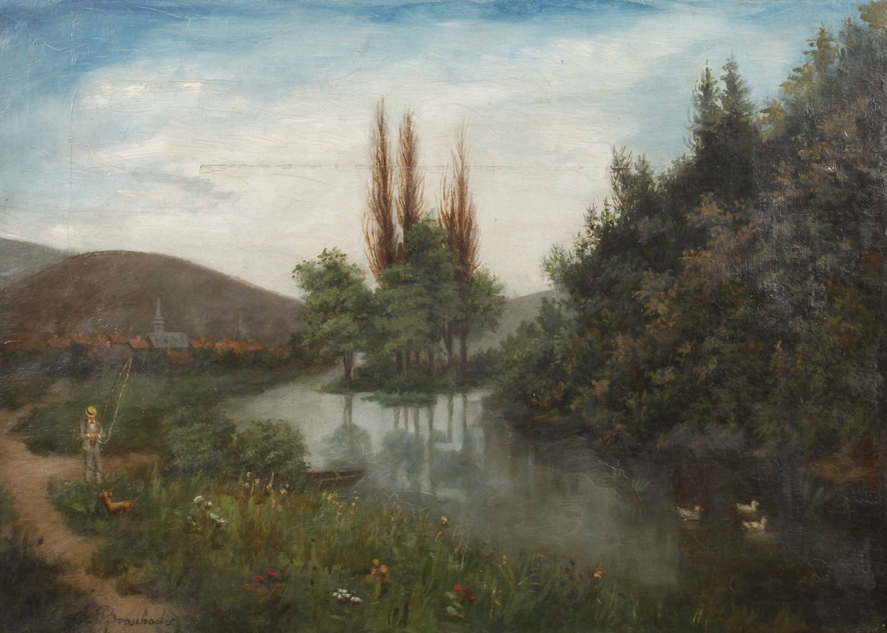 Ida Braubach, ”Partie an der Lahn”