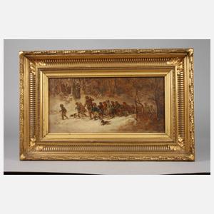 Anton Burger, attr., Aufbruch zur Jagd