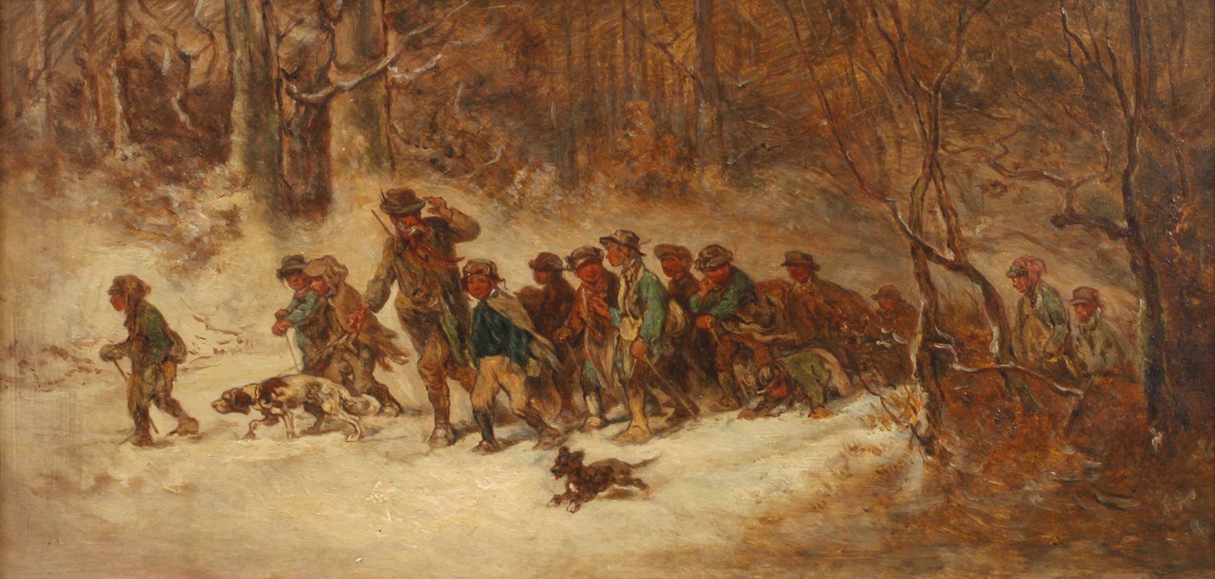 Anton Burger, attr., Aufbruch zur Jagd