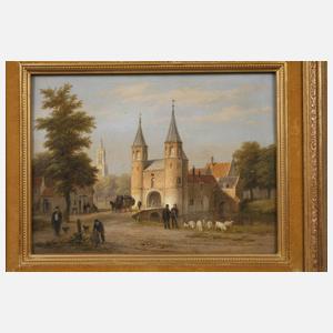 Bartholomeus Johannes van Hove, Die Postkutsche vor Delft