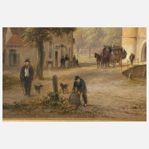 Bartholomeus Johannes van Hove, Die Postkutsche vor Delft