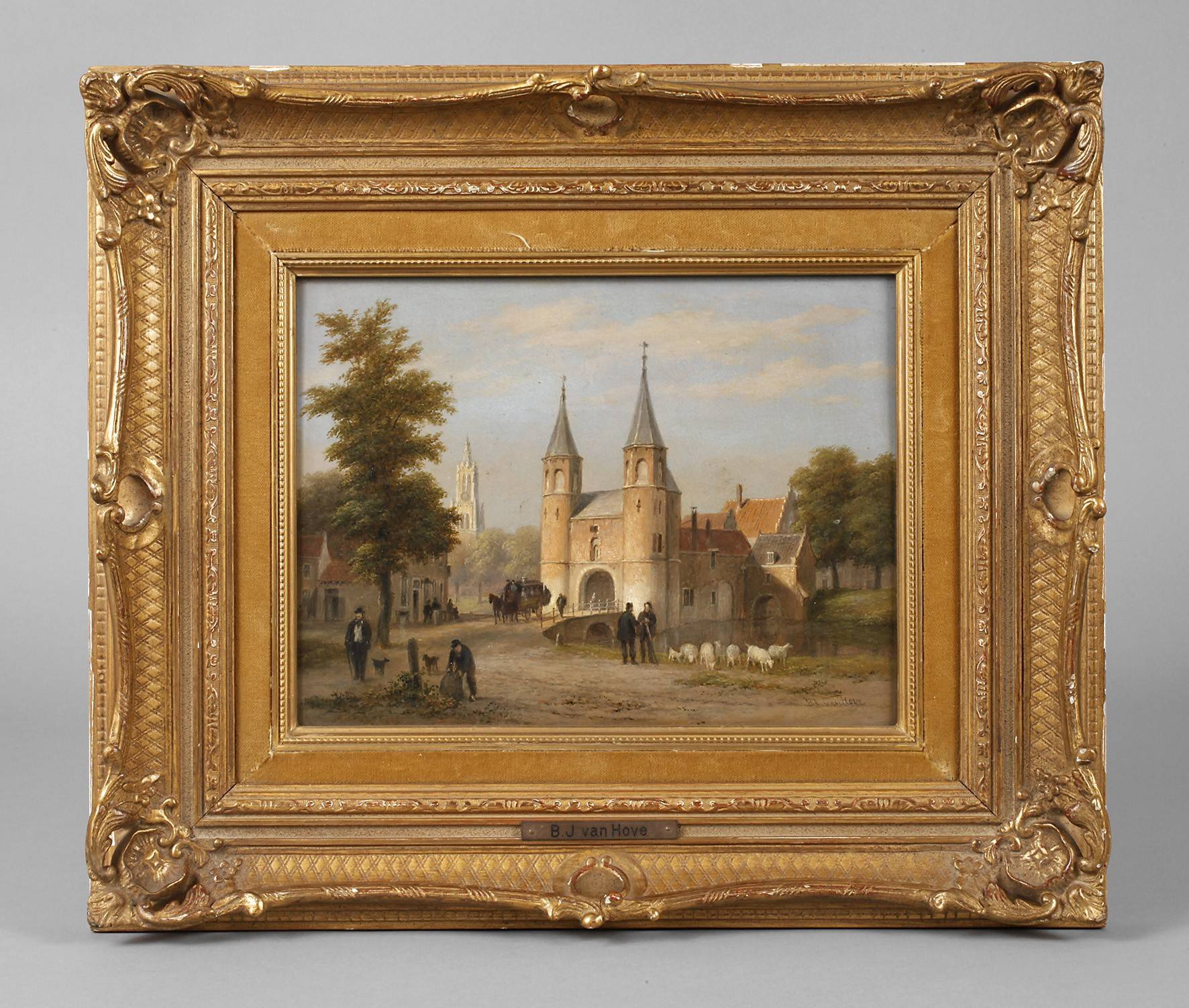 Bartholomeus Johannes van Hove, Die Postkutsche vor Delft