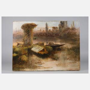 H. Möhker, Romantische Seeuferszene