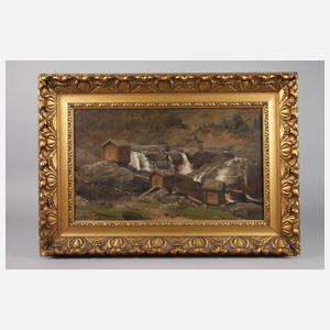 Niels Bjørnsen Møller, Rukkedøla-Wasserfälle im Hallingdal bei Nes