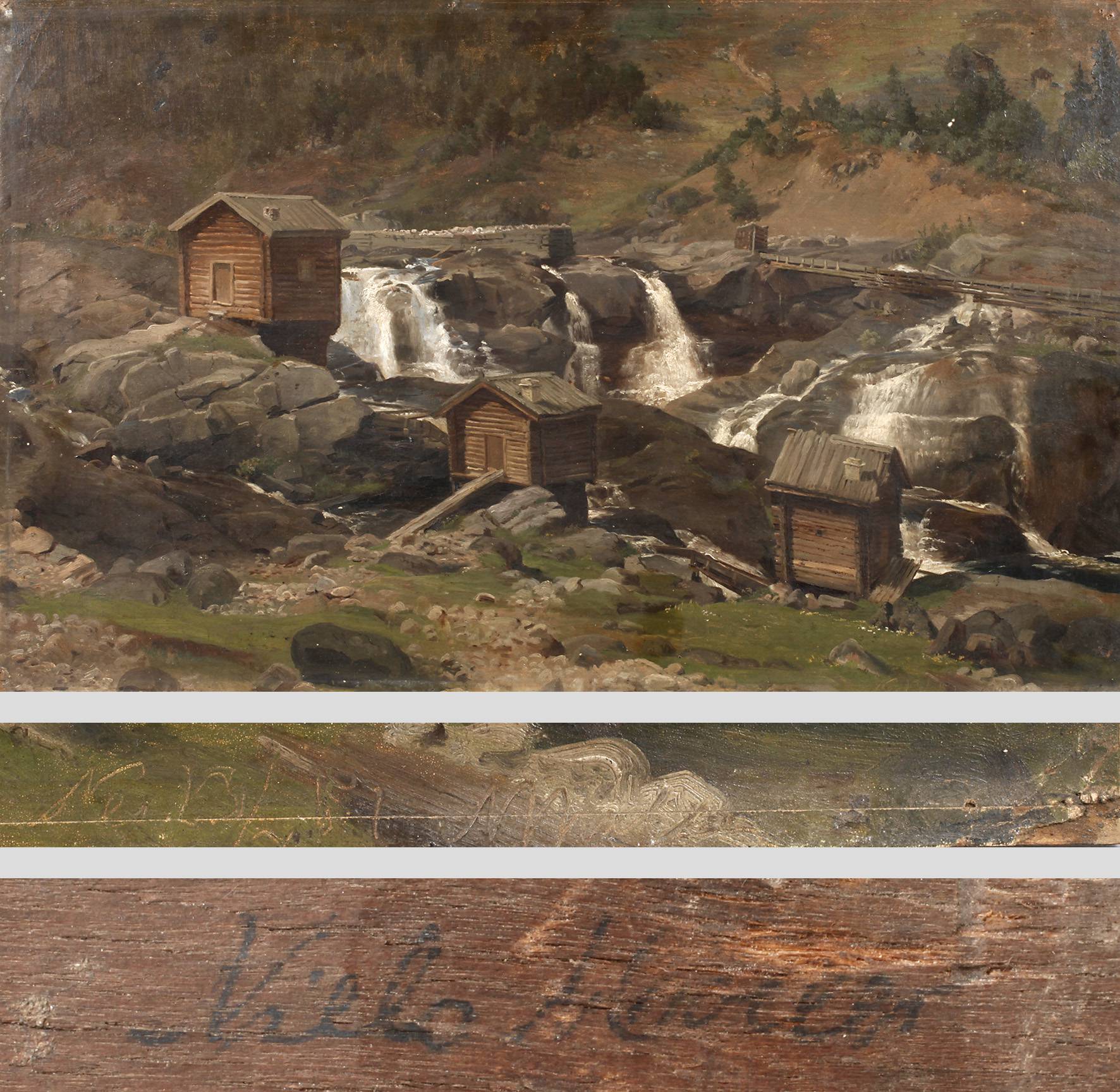 Niels Bjørnsen Møller, Rukkedøla-Wasserfälle im Hallingdal bei Nes