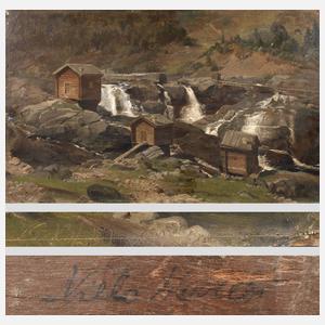 Niels Bjørnsen Møller, Rukkedøla-Wasserfälle im Hallingdal bei Nes