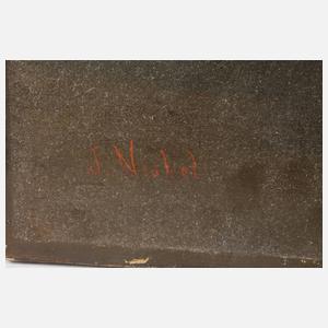 J. Nisbet, Stillleben mit geschossenen Vögeln und Zwiebeln