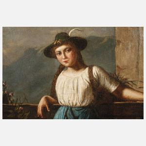 August Pezzey I, attr., ”Die Großbauer-Liesl”