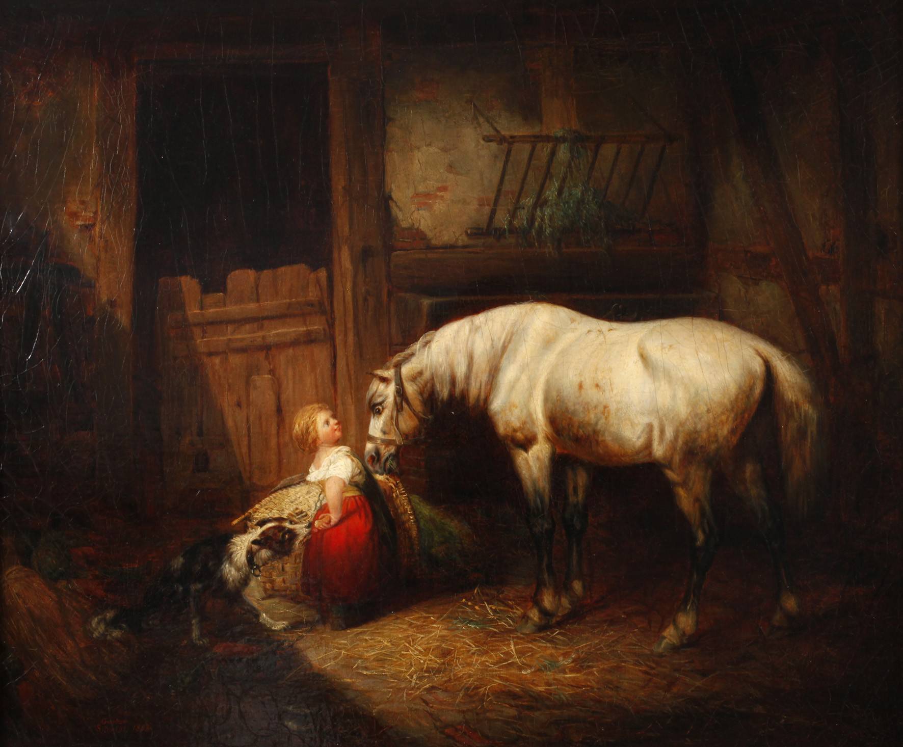 Gustav Schmidt, Idyll im Pferdestall