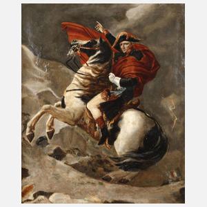 Napoleon beim Überschreiten der Alpen nach David