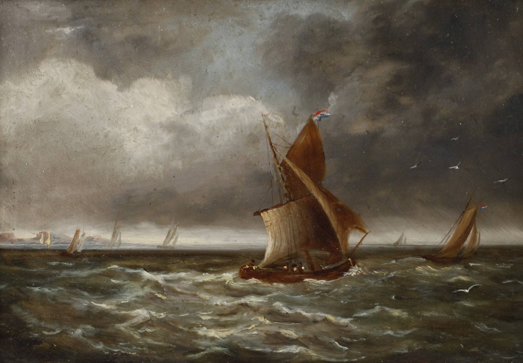 Fischfang bei aufziehendem Sturm