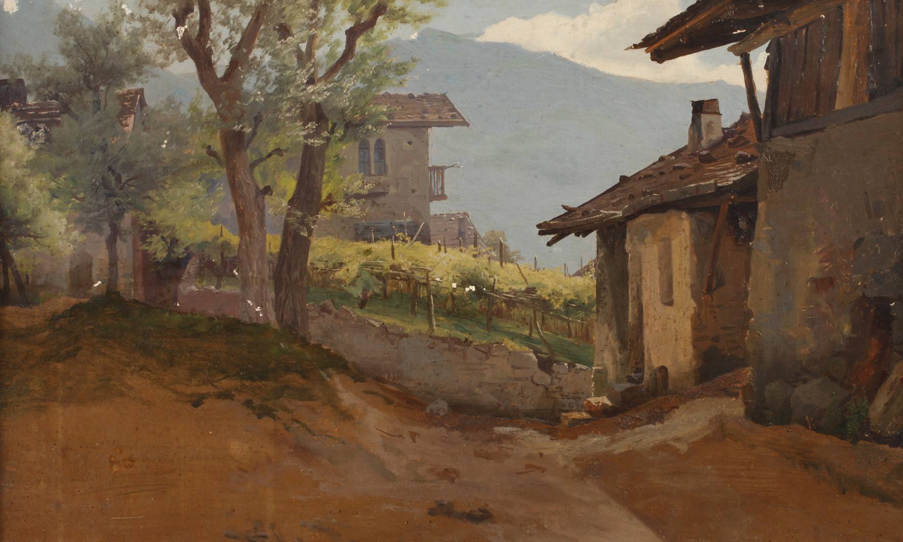 Bergdorf in den italienischen Alpen