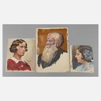 Walter Artus, drei Portraitstudien111