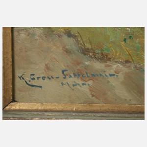 Karl Gross-Sattelmair, ”Im Gauertal mit den Drei Türmen”