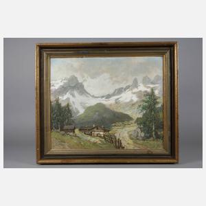 Karl Gross-Sattelmair, ”Im Gauertal mit den Drei Türmen”