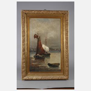 J. Holl, Segelboote an der Küste