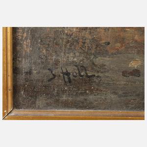 J. Holl, Segelboote an der Küste