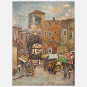 Egon Itta, Markttreiben an der Porta Capuana in Neapel