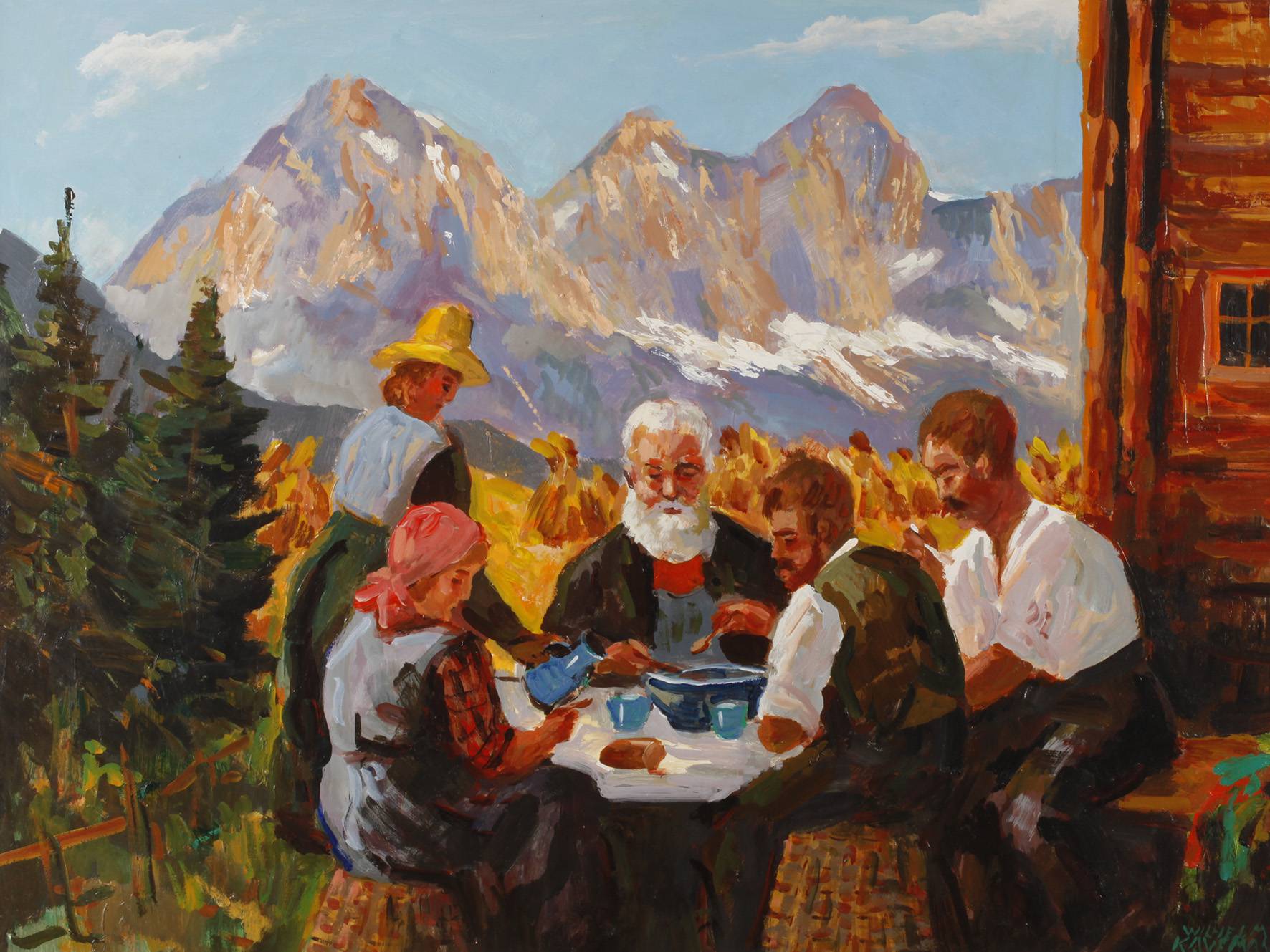 Wilhelm Kaufmann, Rast nach der Ernte