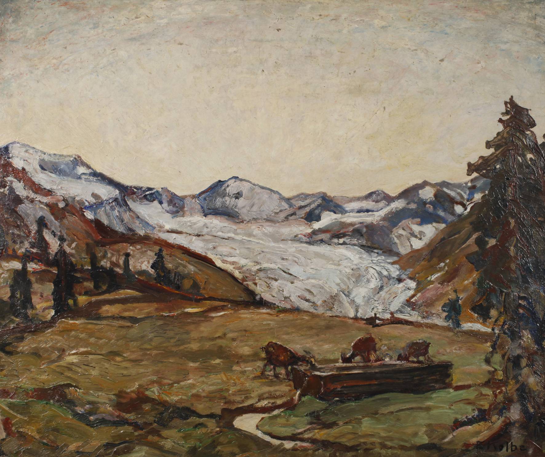 Ernst Kolbe, Taschachferner im Pitztal