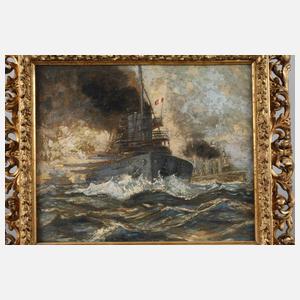 K. Köppel, Paar Gemälde deutsche Kriegsmarine