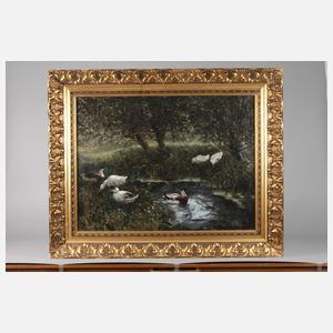 H. G. de Korte, Enten am Teich