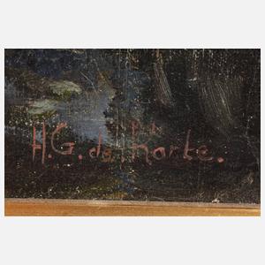 H. G. de Korte, Enten am Teich