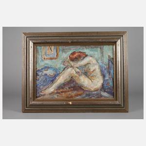 Mania Mavro, attr., Kauernder Damenakt