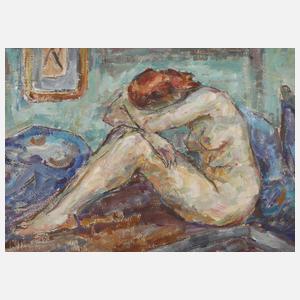 Mania Mavro, attr., Kauernder Damenakt